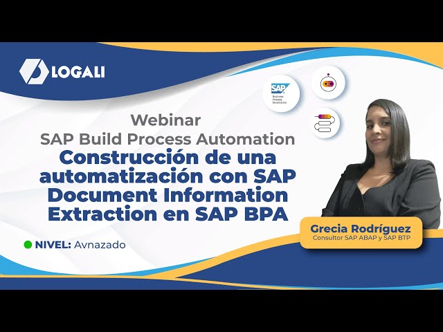Construcción de una automatización con SAP Document Information Extraction en SAP BPA - Webinar