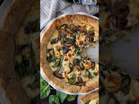 Spinach & Mushroom Quiche with EVOO Crust