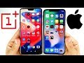 OnePlus 6 vs iPhone X Speed Test!
