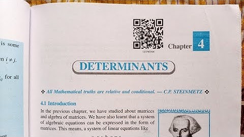 Class 12th Maths Chapter 4 DETERMINANTS Exercise 4.1 NCERT solutions | Exercise 4.1 class 12 math
