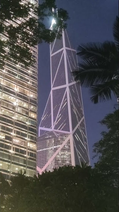 Bank of China(Hong Kong) light show #short #tower #light #amazing