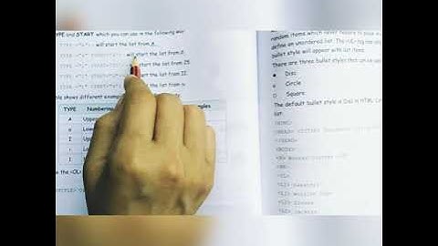Class Vll computer Ch 6 HTML-LIST AND TABLES Part 1