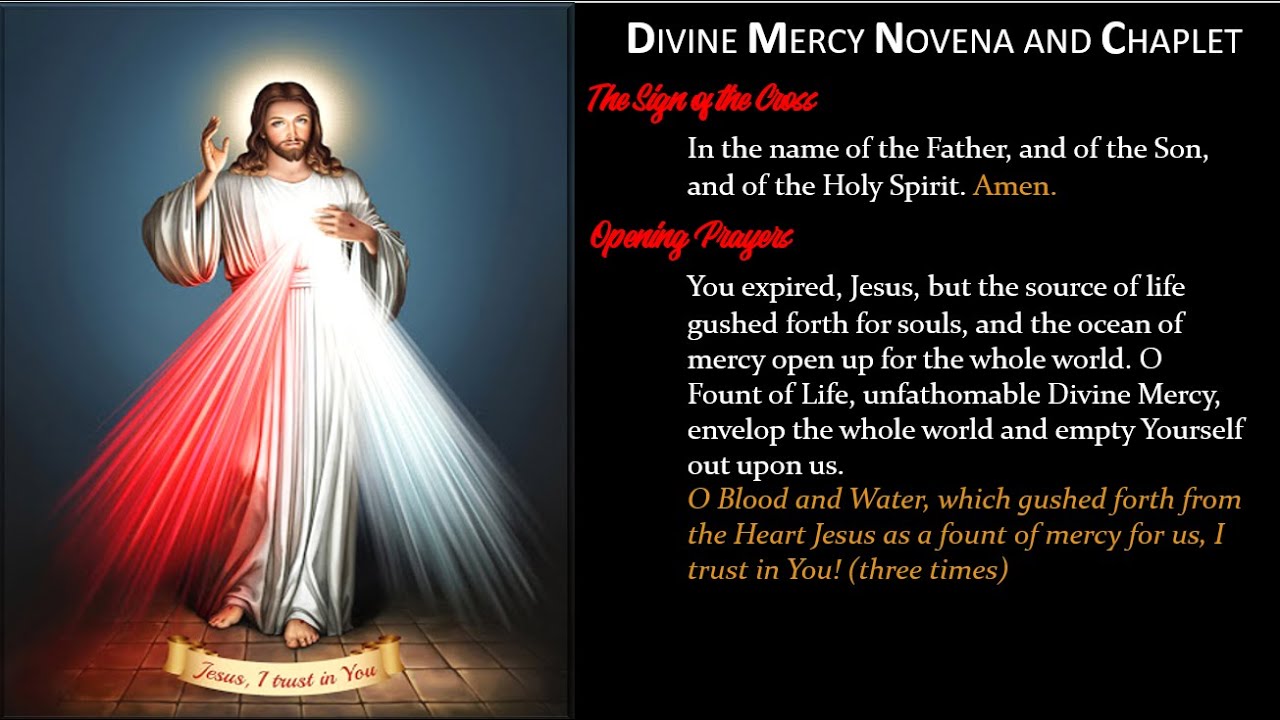 DIVINE MERCY NOVENA AND CHAPLET YouTube