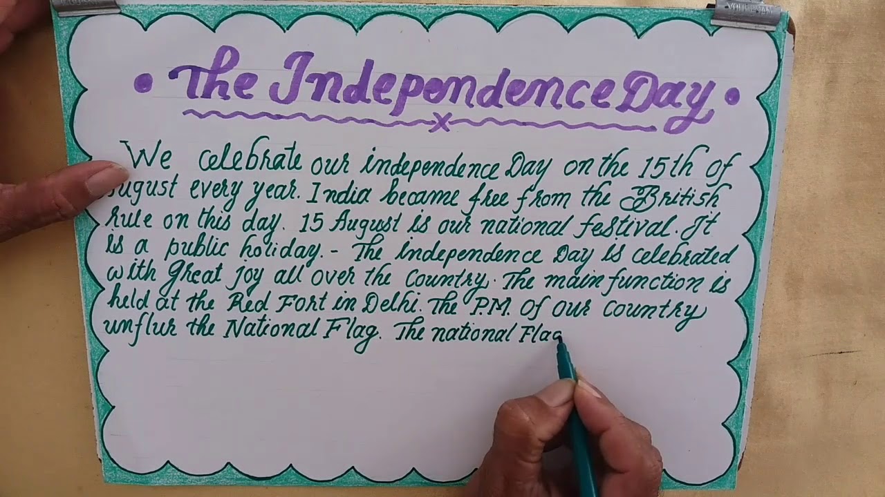 write a speech on independence day celebrated in your school