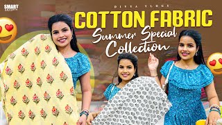 Cotton Fabric Shopping || Summer Special Collection || Noor Nagar Shopping Video | Divya Vlogs ❤️