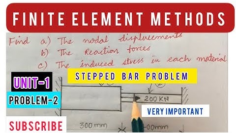FEM-STEPPED BAR NUMERICAL PROBLEM UNIT -1 FINITE ELEMENT METHODS FEM/FEA BAR PROBLEM