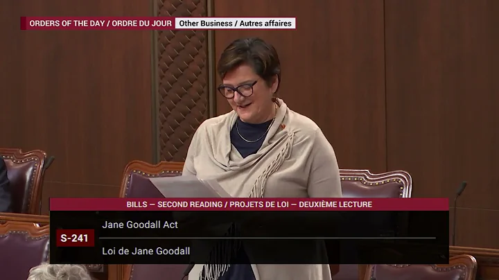 Senator Sorensen speaks in support of the Jane Goodall Act! - November 29, 2022