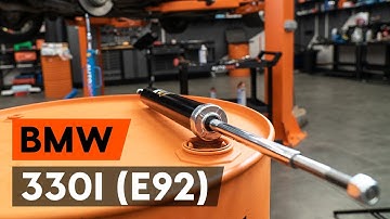 How to change rear shock absorber on BMW 330i 3 (E92)  [TUTORIAL AUTODOC]