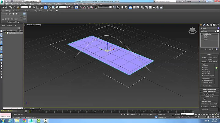 3ds Max  10-18 Modifying NURBS Objects   Create Points Rollout   Surf Curve Point