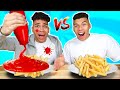 VIEL ZU STARK GEWÜRZTES ESSEN VS NORMALES ESSEN CHALLENGE !!! | Kelvin und Marvin