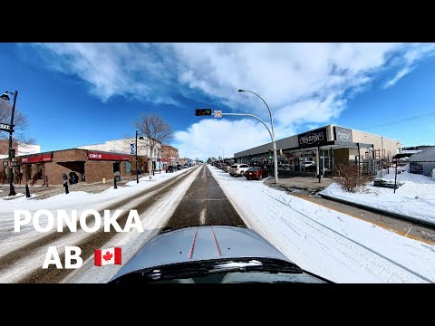 Ponoka Downtown driving tour winter 2023 | Ponoka 2023 Alberta 🇨🇦