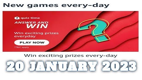 Amazon Funzone Quiz Answers Today|20 January 2023 | Daily Quiz Time