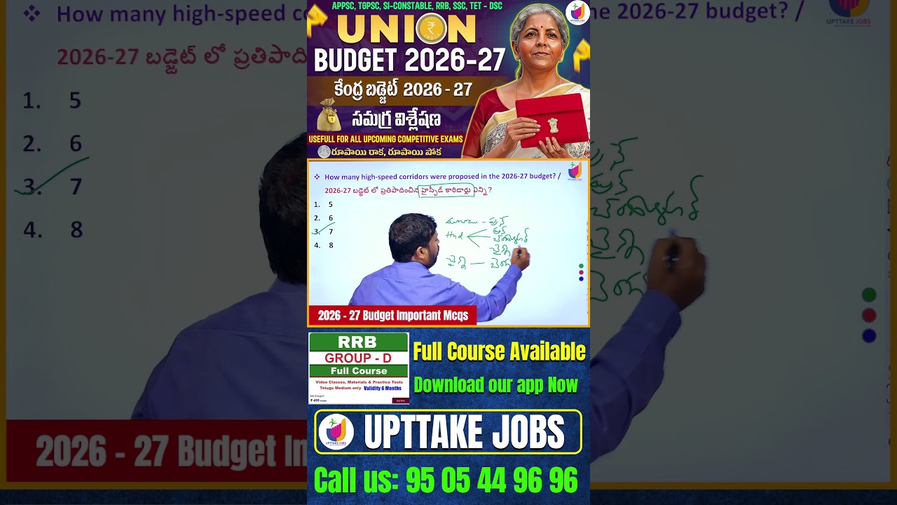 how many high speed corridors were proposed in 2026-27 budget 