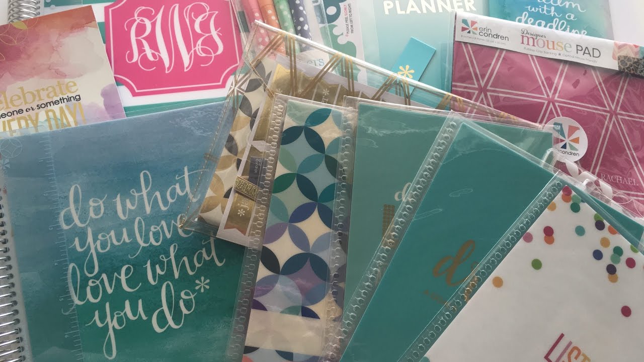 Huge Erin Condren planners haul