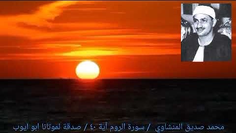 الله الذي خلقكم ثم رزقكم ثم يميتكم ثم يحييكم سورة الروم آية { ٤٠ } المنشاوي