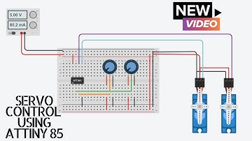 Control Servo Motor Using Attiny85 || Tinkercad