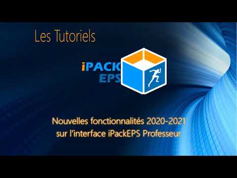 Nouveautés iPackEPS (interface Professeur) 2020-2021