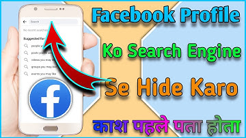 how to hide Facebook profile from search engine | facebook search engine off