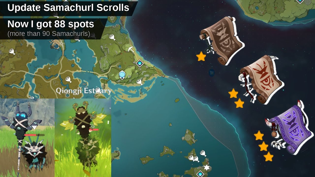 88 Spots to Farm Samachurl Scrolls Genshin Impact YouTube