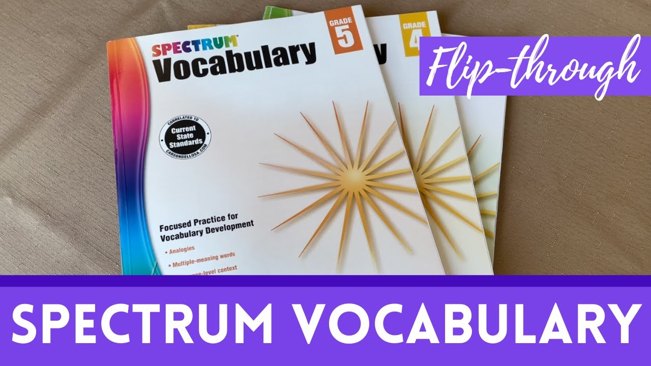 Homeschooling // Spectrum Vocabulary Workbooks 3rd 5th Grade Overview