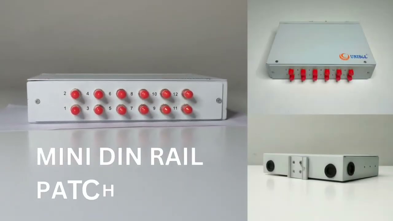 12 Port Mini Din Rail Patch Panel