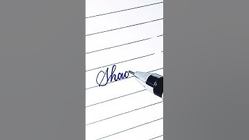 writing a name "Shagun" in cursive #shorts