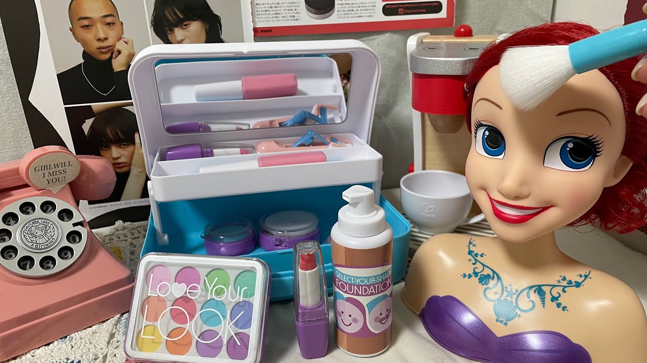Sub][Toy ASMR] 💄Ms. MIC's make up with melissa & Doug make up set, Plastic toy