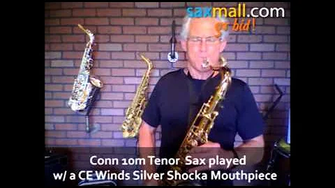SaxMall.com Vintage Conn 10M Tenor Saxophone Sax played w/ CE Winds Silver Shocka Mouthpiece