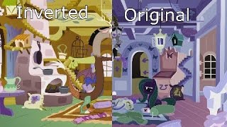 Opposite Fluttershy - Original Compared To Inverted