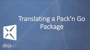 Déjà Vu X3 - Translating a Pack