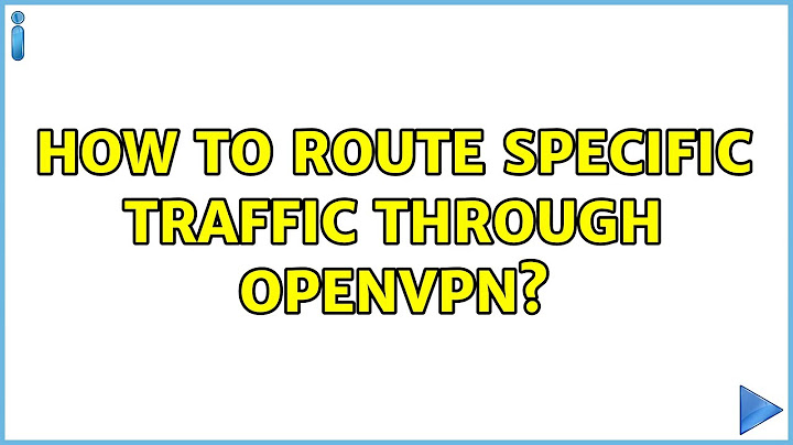 How to route specific traffic through OpenVPN? (2 Solutions!!)