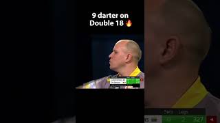 9 darter on Double 18 🔥 #shorts #darts