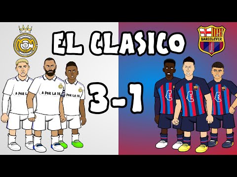 REAL MADRID 3-1 BARCELONA! (El Clasico Parody Goals Highlights 2022 Benzema Rodrygo Valverde)