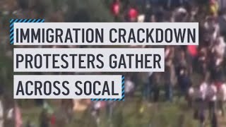 Immigration crackdown protesters gather across Southern California
