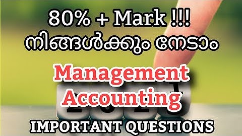 Sixth Semester Bcom - Management Accounting | Most Important & Expected Questions | Dr.Nisamudheen