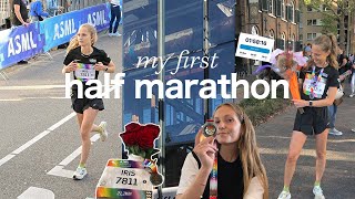 running my first HALF MARATHON! (race day vlog)