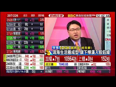 鴻海集團打造生態圈 OLED成關鍵 20180116【股動錢潮】孫伊廷(坦克爺)