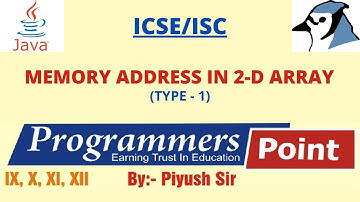 How to calculate Memory Address in Array  - ISC ( Type  1)