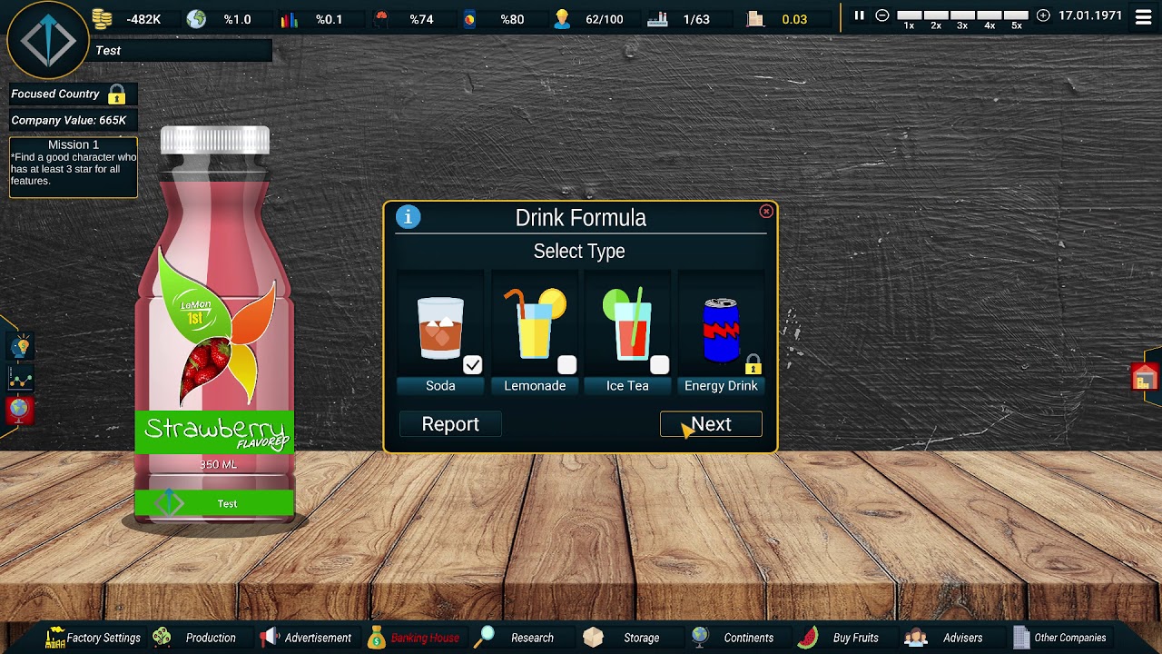 [PC] Drink Pro Tycoon - Making 84%-taste Soda