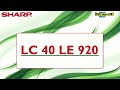 Sharp LC40LE920 LED TV Quad Pixel 2010