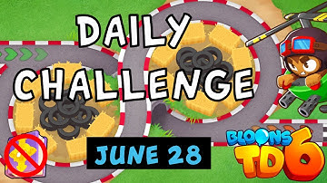 Bloons TD 6 Daily Challenge | Bloon Raceway | No Hero No MK No Powers Used | June 28 2024