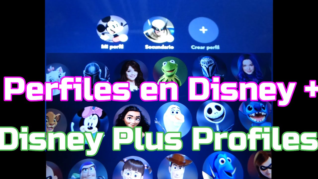 Disney + Perfiles Cómo crear y editar perfiles How to create and edit