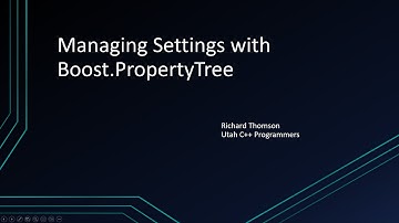 Managing Settings with Boost PropertyTree