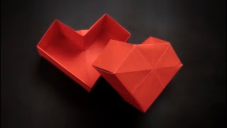 Origami Heart Box With a Lid  How to Fold