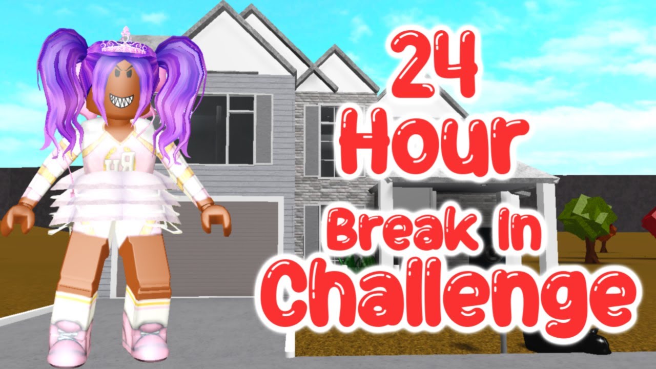 I Broke Into Her House For 24 Hours Bloxburg Challenge Roblox - 24 hour challenge in my pool 2019 roblox bloxburg