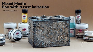Mixed Media Box with a rust effect | DIY Home Decor | Best out of waste