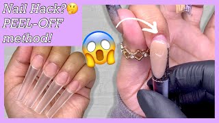 🤔Nail Hack💅🏽 Peel-Off Method! Using Matte Gel Top coat!