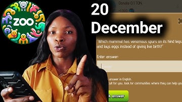 Zoo Riddle of The Day 20 December Today