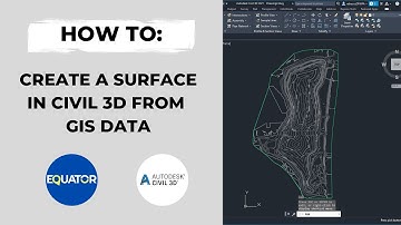 How do I create a surface in Civil 3D from GIS data (contours in shapefile format)?
