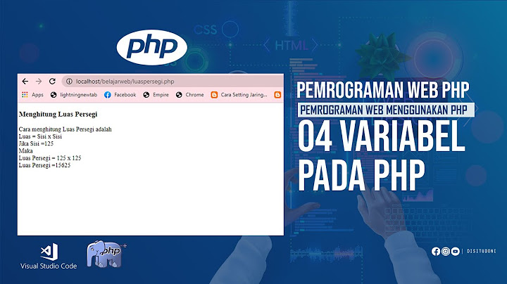 Apa yang dimaksud dengan variabel pada php?